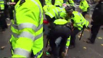 Police Remove Egypt Demonstrator From Gates Of Downing Street