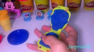 Play doh ice cream shop and cake disney collector Frozen Anna Mickey mouse Donald Duck