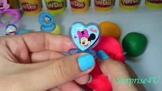 Frozen Play doh Anna & Hello Kitty Surprise eggs Mickey mouse & Donald Duck