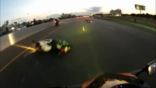 Motorcycle Accident on Highway