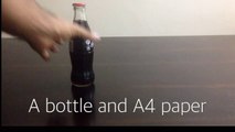 Open Bottle with just a paper - No bottle opener required!