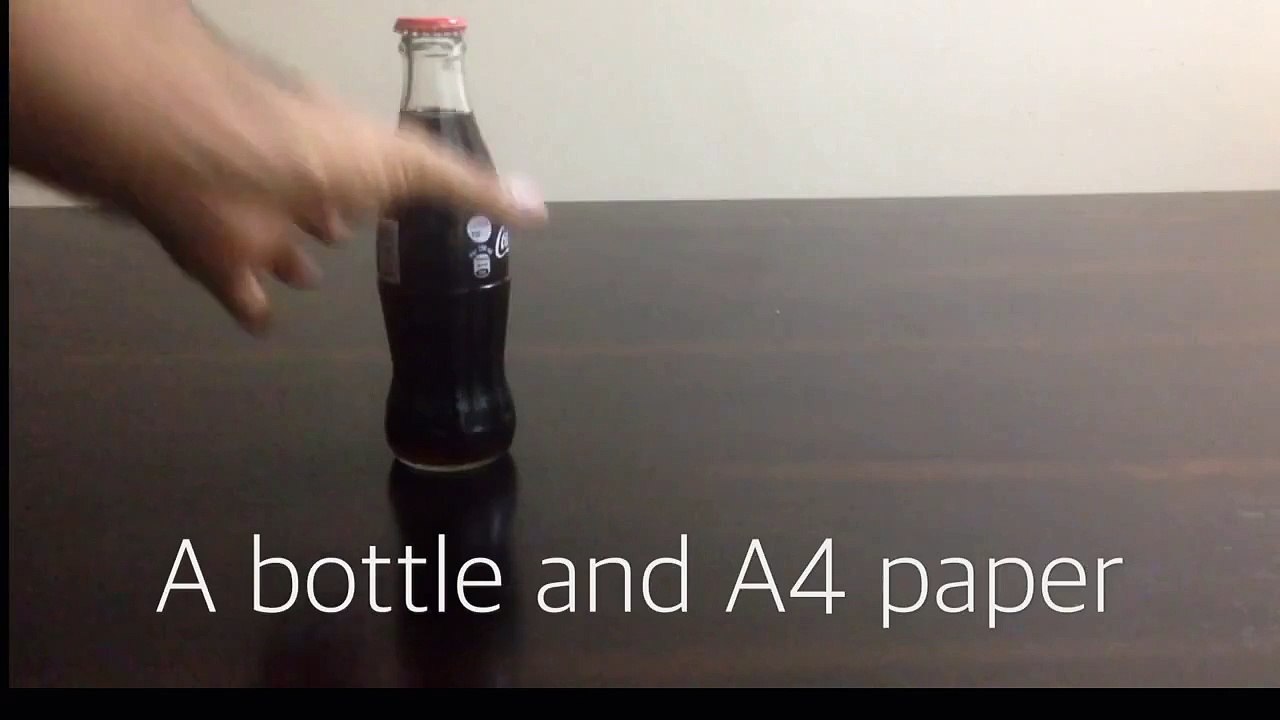 Open Bottle with just a paper - No bottle opener required!