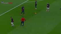 Alex Oxlade-Chamberlain showed off some great moves in Arsenal warm-up pre Everton