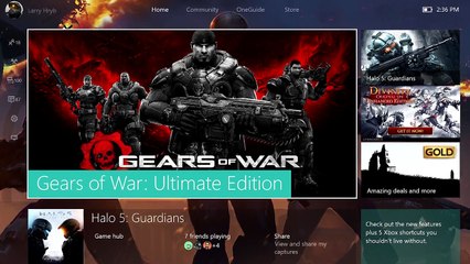 Interface Xbox One : Présentation du Hub de jeu