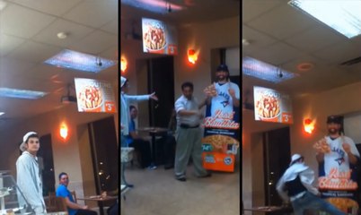 Kid Starts a Fight With a Cardboard Cutout Inside Restaurant
