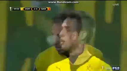Aubameyang Fantastic CHANCE Dortmund 2-0 QABALA 5.11.2015 HD