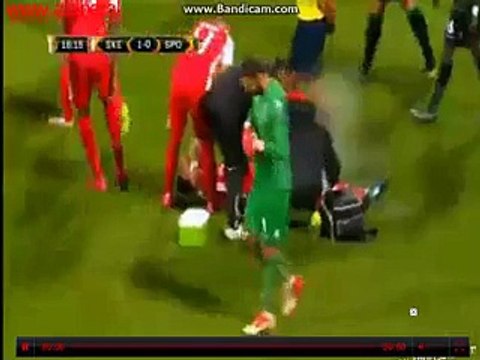 Rui Patricio Gets Red Card - Skenderbeu 1-0 Sporting CP - Europa League - 05.11.2015