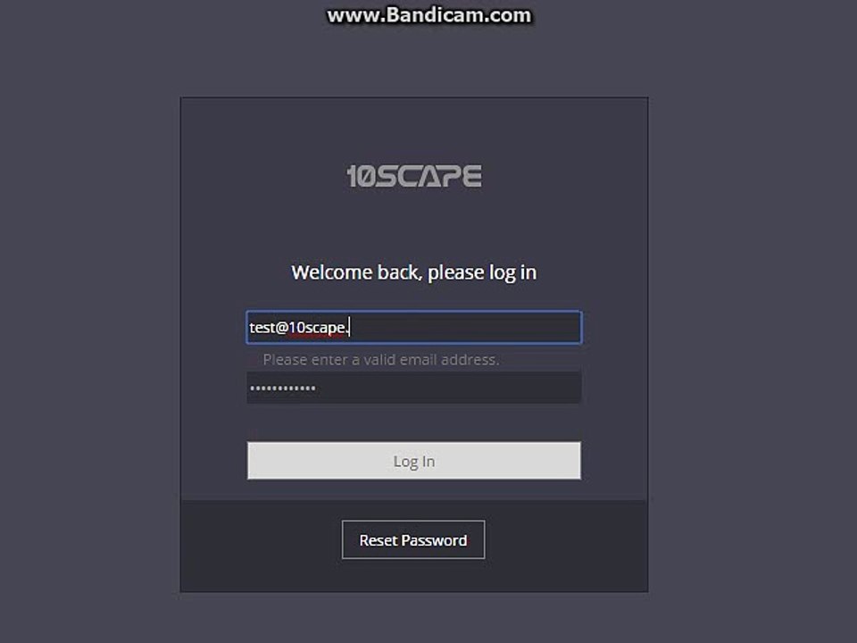 login validation test