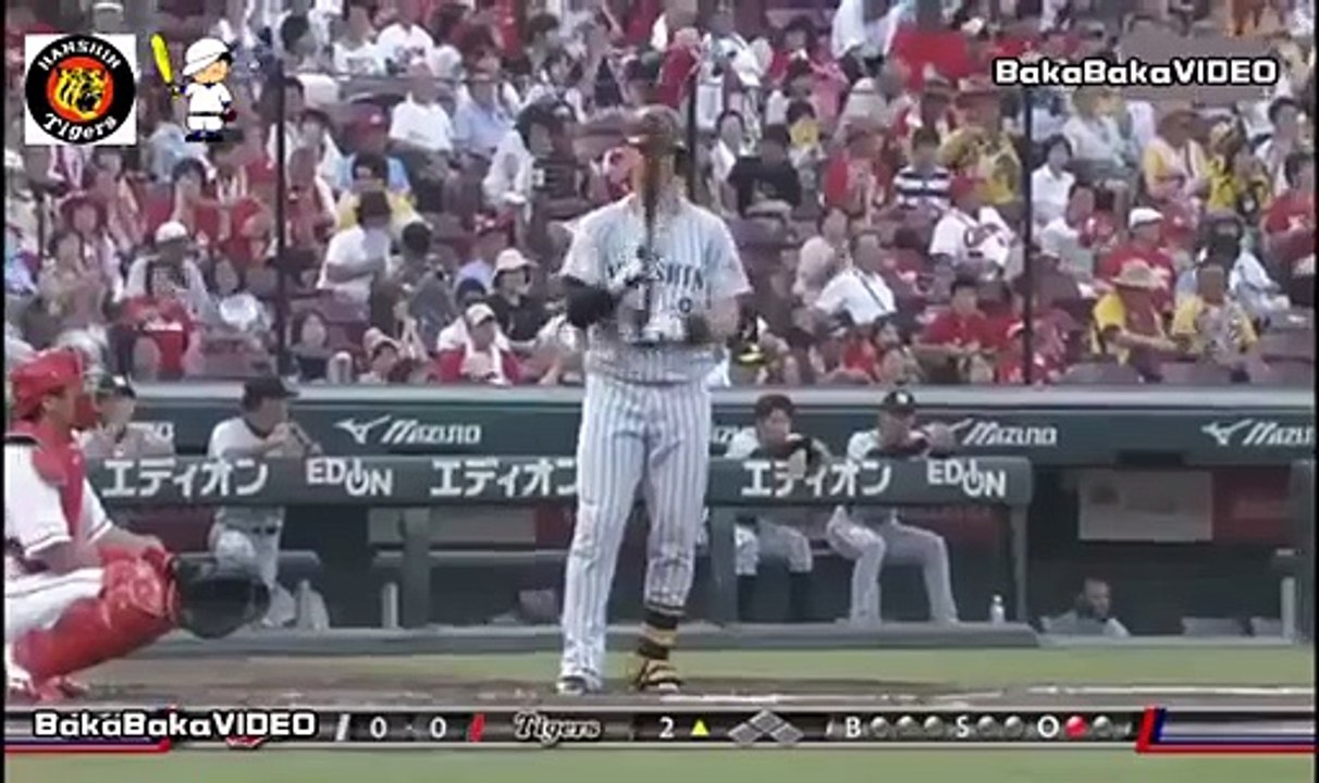8/5【初球を見逃さない！】阪神 マット・マートン 今シーズン第6号ソロホームラン vs広島東洋カープ