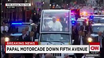 Pope rides Popemobile down Fith Avenue in NYC | Pope Francis in Papal Motorcade