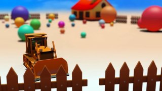 VIDS for KIDS in 3d (HD) Bulldozer and Big Balls at work for Children AApV