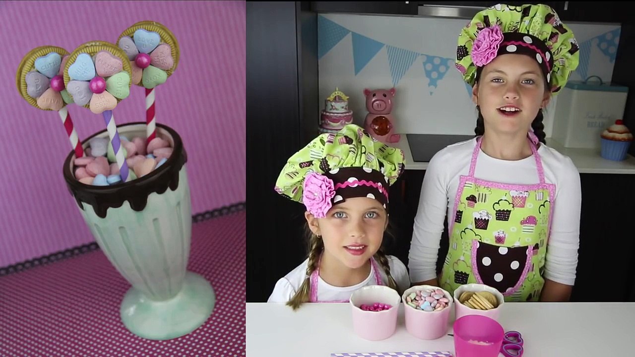 VALENTINE OREO POPS Easy cute love heart cookie pop for valentines day how to baking