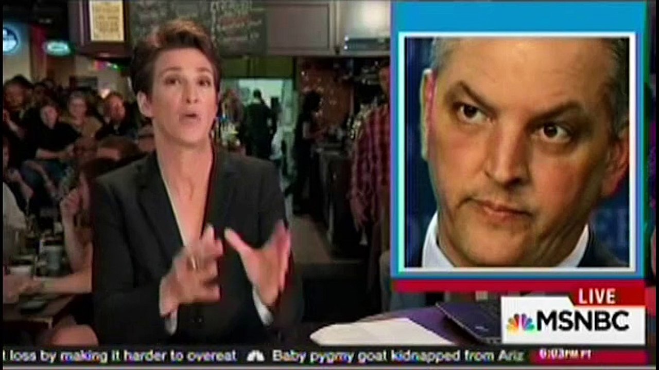 Rachel Maddow - Republican challenger endorses Democrat for Lousiana Governor against David Vitter
