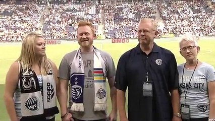 Soldier Reunites with Family at Sporting Park