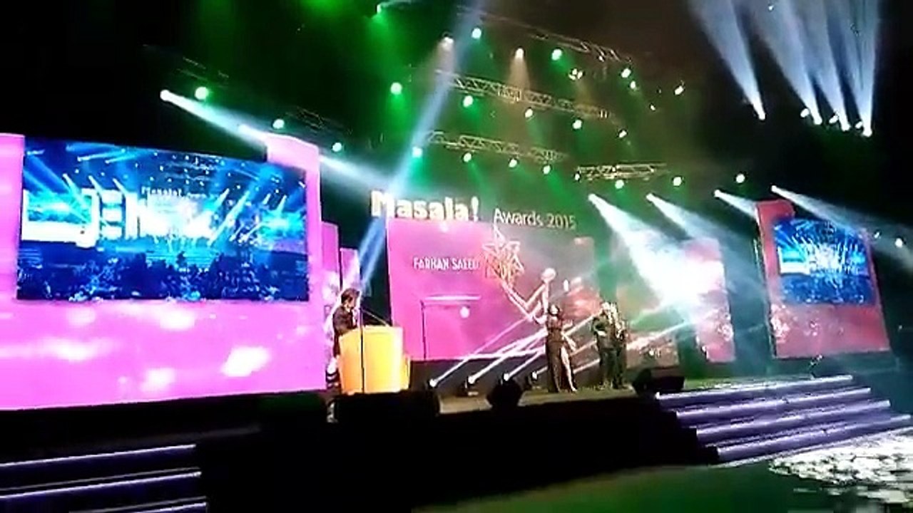farhan saeed speech and wining moment --masala awards 2015