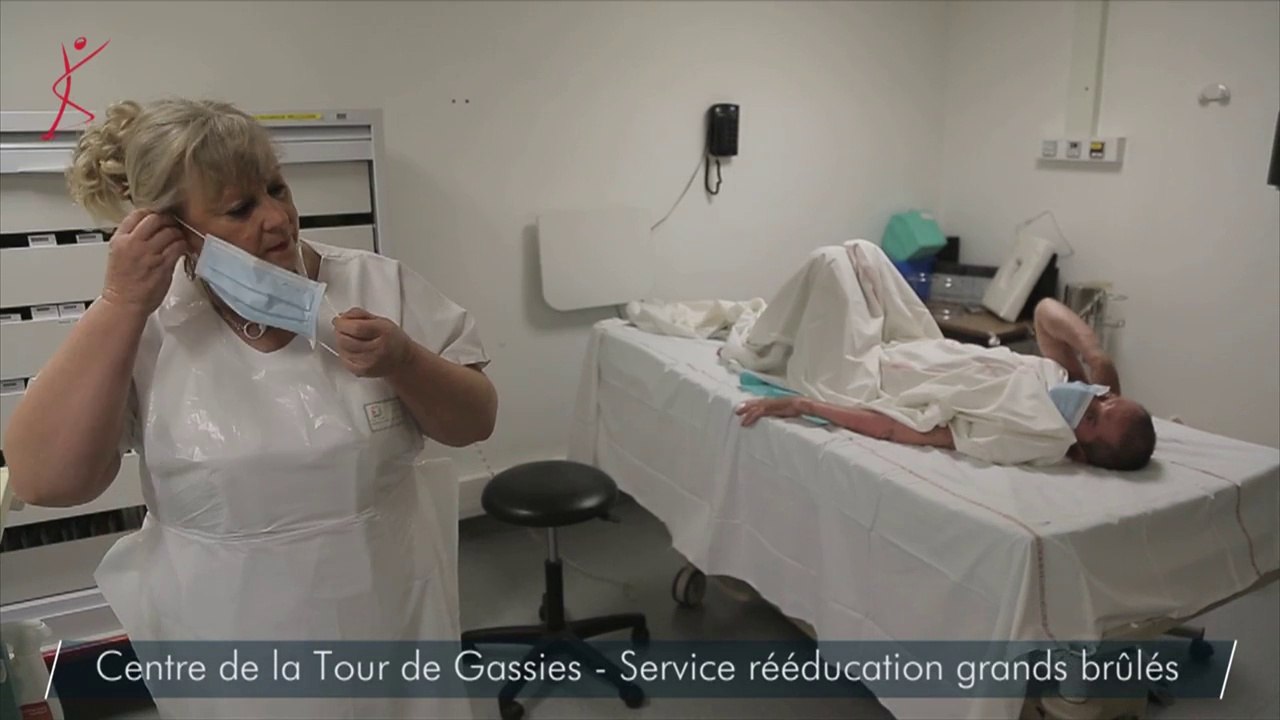 Service rééducation des grands brûlés au Centre de la Tour de Gassies.