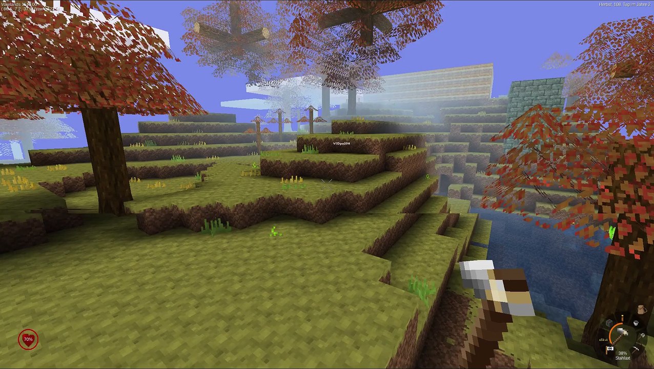 Voxelands - just gameplay 02 - online - holarse-linuxgaming:30000