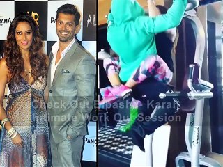 Check Out Bipasha- Karan Intimate Work Out Session