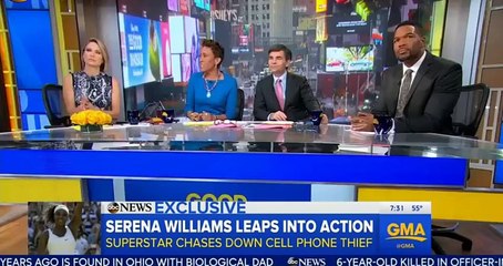 Serena Williams Chases down Cell Phone Thief RAW VIDEO 'Superhero' Serena Williams vs Phone Thief