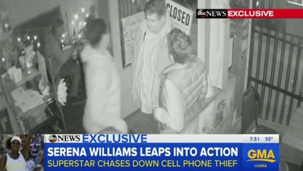 Serena Williams rattrape un voleur de téléphone
