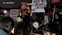 Million Mask March: Chanting and singing in Trafalgar Square