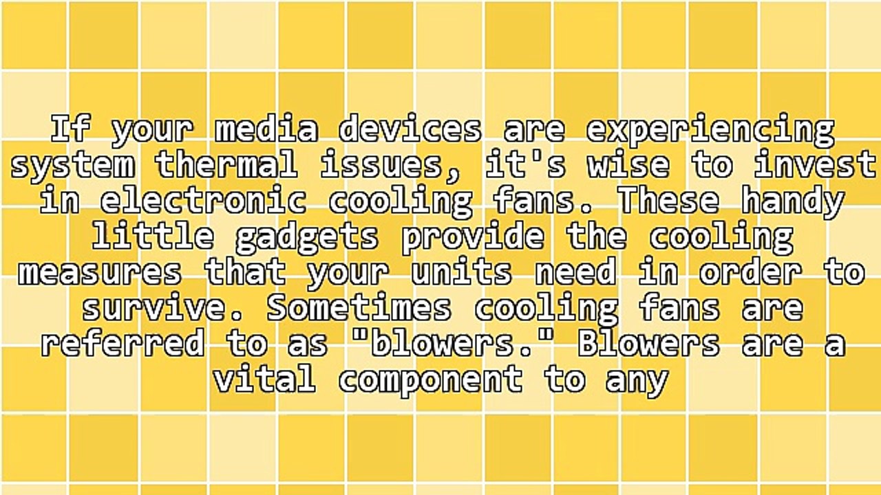 Don't Fall Victim to Scorching Hot Electronics, Utilize Essential Cooling Fan Systems