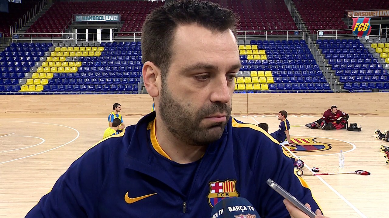 FCB Lassa de hockey patines: Declaraciones de Ricard Muñoz y de Xavi Costa antes del Iserlohn - Barça Lassa