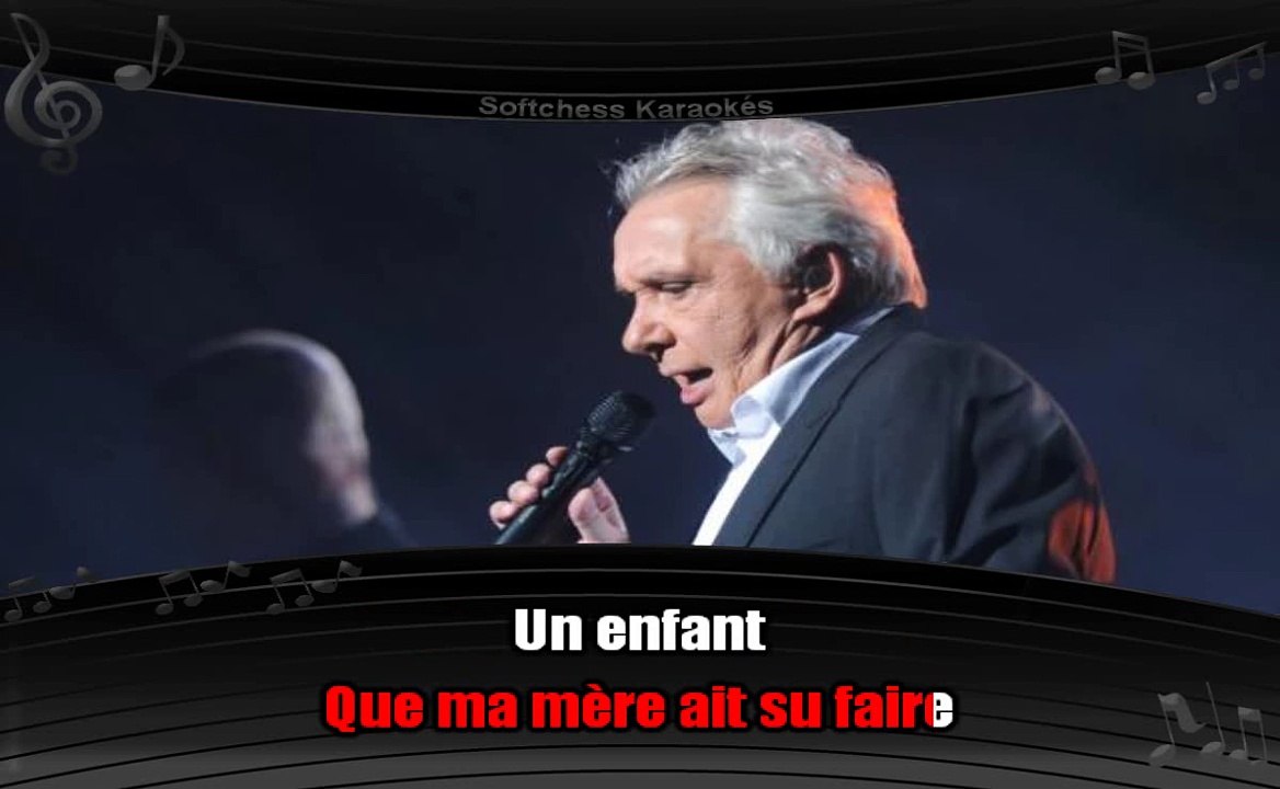 Michel Sardou - La fille au yeux clairs (live 2013 sans choeurs, karaoké réalisé par Softchess))