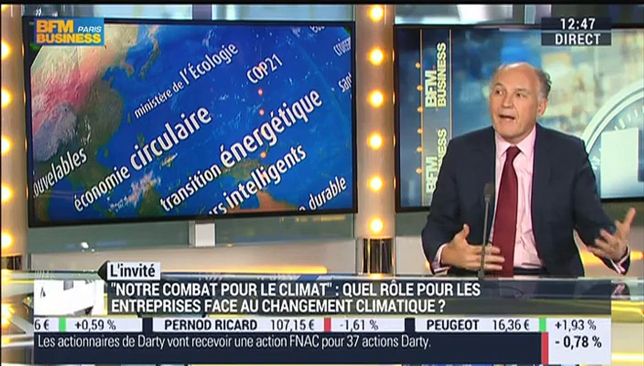 COP21: "Sans connaître le futur prix du carbone, les entreprises ne peuvent que simuler leurs investissements écologiques", Pierre-André de Chalendar - 06/11