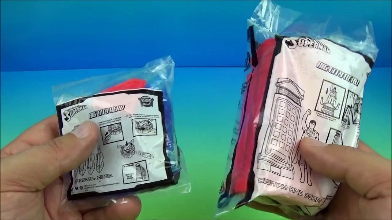 2015 BIG CITY HERO SET OF 2 JOLLIBEE SUPERMAN KIDS MEAL TOYS QUICKIE REVIEW