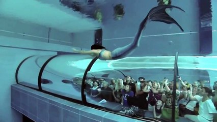 ЗАВОРАЖИВАЮЩЕЕ ЗРЕЛИЩЕ. Бассейн в Италииглубина 40 метров