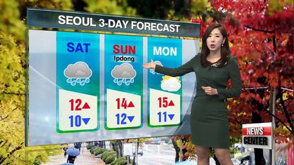 Moderate rainfall over the weekend