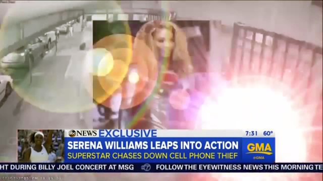 Serena Williams catch a phone thief!