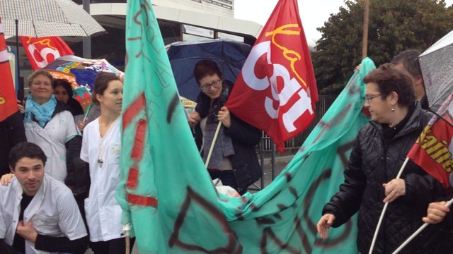 Manif des salariés de la Claverie