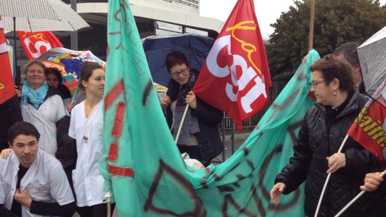 Manif des salariés de la Claverie