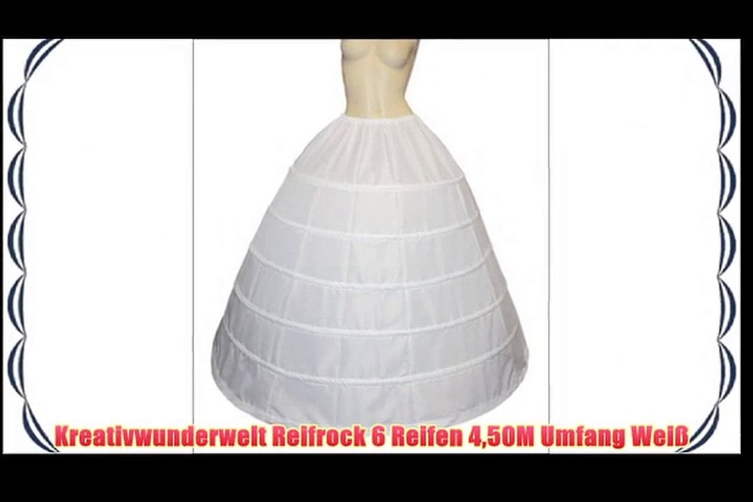 Kreativwunderwelt Reifrock 6 Reifen 450M Umfang Wei?