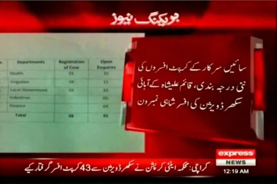 Anti corruption establishment arrested 43 govt officers of Sukkur division over corruption charges