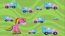 Cars and Trucks | Coloring and Music | Rainbow Horse | BabyFirst TV