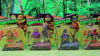 Mystic Teenage Mutant Ninja Turtles Toy Review Raph Fights Mikey and Leo with Donnie