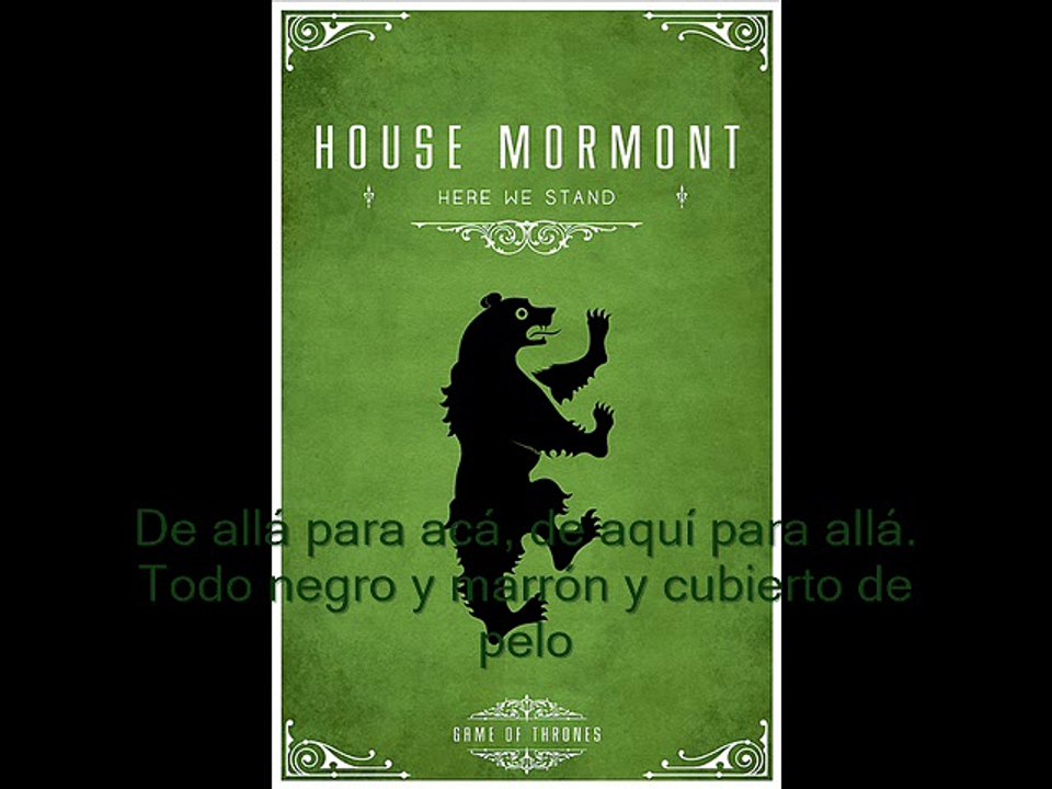 Juego de tronos: The Bear and the Maiden Fair (letra en español)