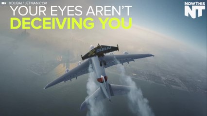 Watch Two Men In Jet Packs Race Alongside A Giant Airliner