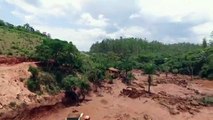 Imagens aéreas mostram região de Bento Rodrigues coberta por lama