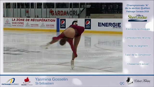 CSA2016-Québec, Pré-Novice Dames Court Échauffement 12