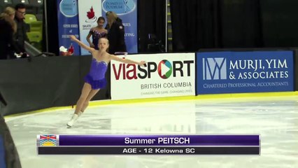 Summer Peitsch - Pre Novice Women Free - 2016 Skate Canada BC/YK Sectional Championships