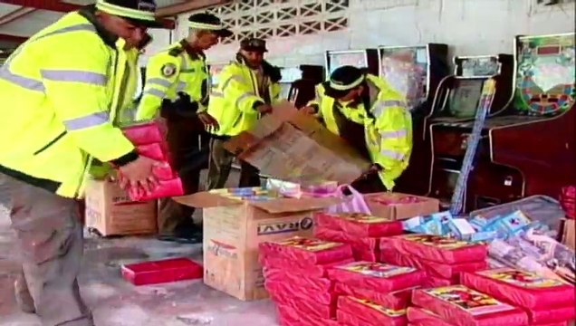 Policía municipal de San Pedro Sula decomisa 30 mil lempiras en pólvora