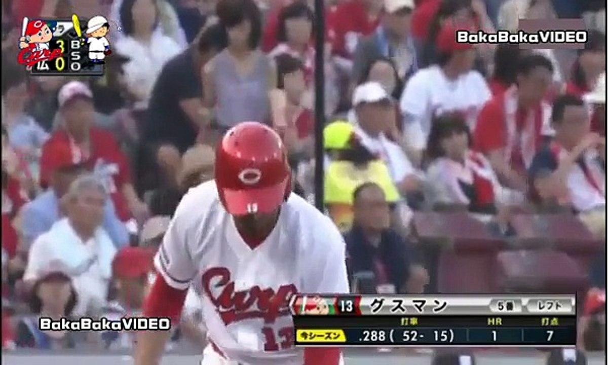 8/4【好調！広島助っ人選手】広島 ヘスス・グスマン　今シーズン第2号ツーランホームラン vs阪神タイガース