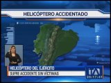 Helicóptero del Ejército sufrió un accidente sin víctimas