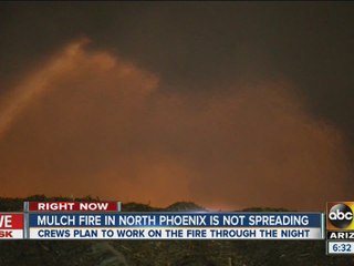 Mulch fire in North Phoenix still not extinguished