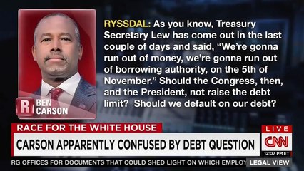 Ben Carson - Debt Ceiling? What's a debt ceiling?