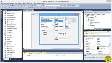 writing a simple  c programe in visual studio